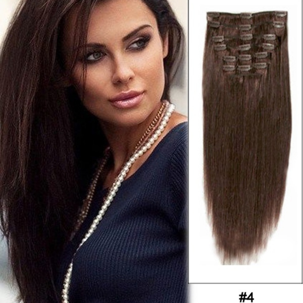 23“ Straight Hair Extension #4 Medium Brown